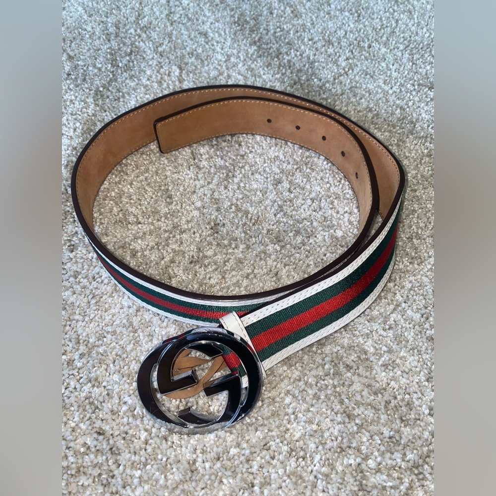 Gucci Interlocking G Logo Cloth Belt